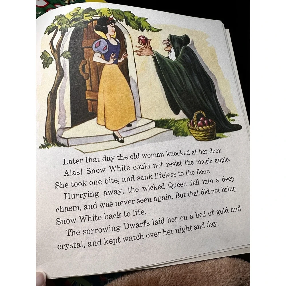 Vintage Walt Disney‎ Snow White And The Seven Dwarfs Book 1977 NO TAPE SC READ